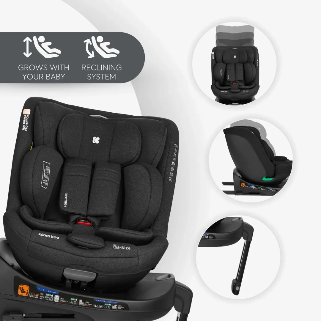 KikkaBoo® Car seat 360 i-Secure i-SIZE (40-150 cm) Black - Image 6