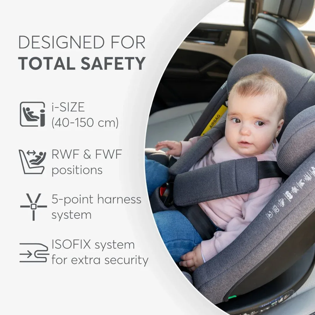 KikkaBoo® Car seat 360 i-Secure i-SIZE (40-150 cm) Dark Grey - Image 10