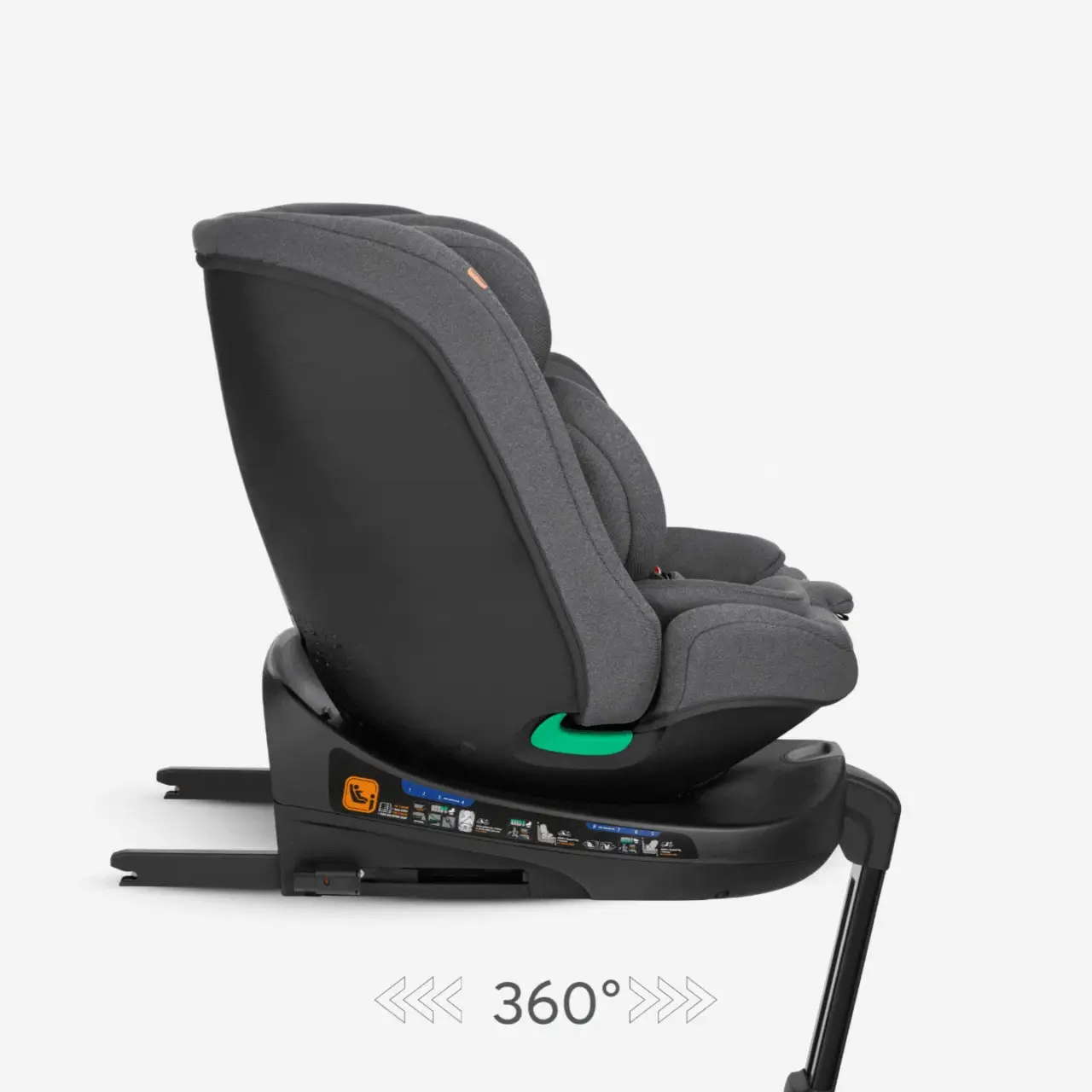 KikkaBoo® Car seat 360 i-Secure i-SIZE (40-150 cm) Dark Grey - Image 3