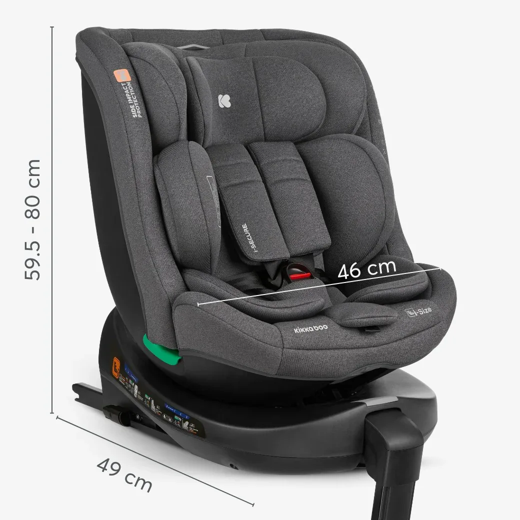 KikkaBoo® Car seat 360 i-Secure i-SIZE (40-150 cm) Dark Grey - Image 6