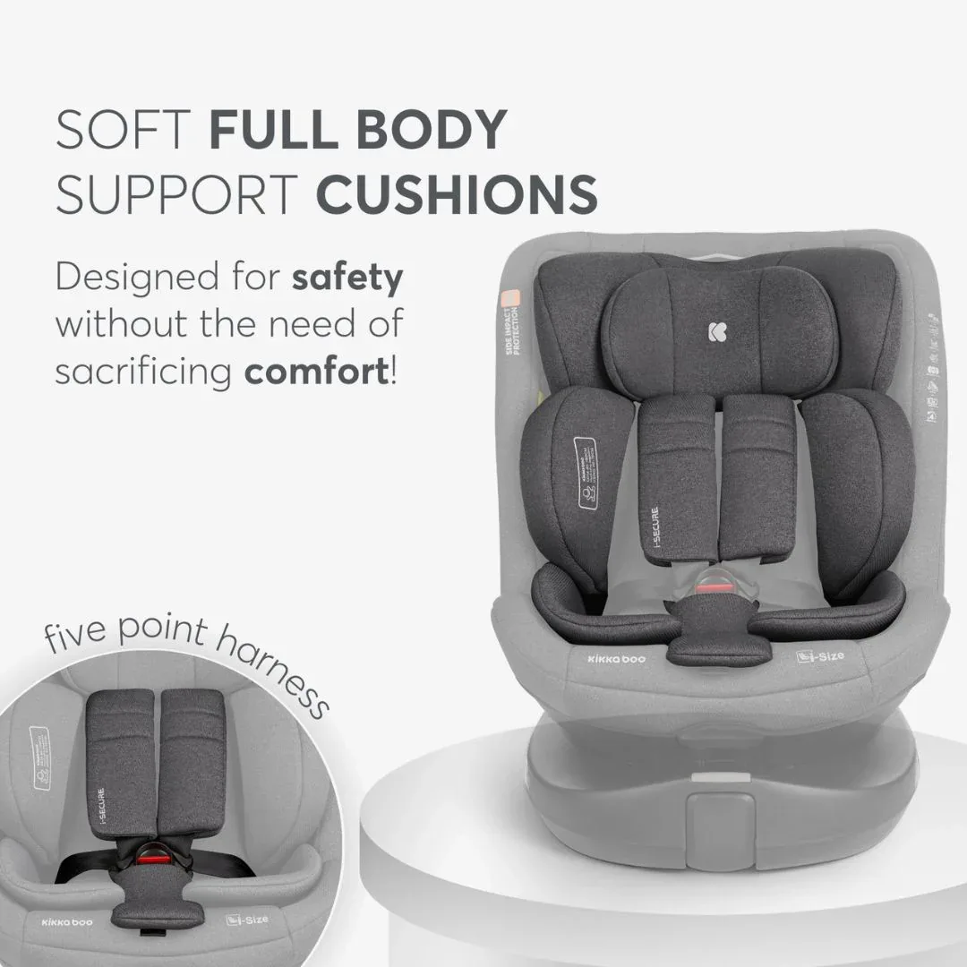KikkaBoo® Car seat 360 i-Secure i-SIZE (40-150 cm) Dark Grey - Image 8