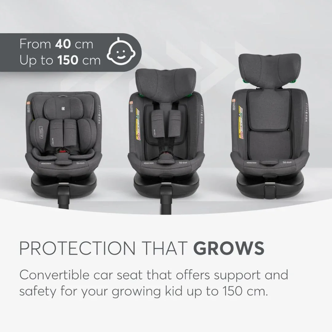 KikkaBoo® Car seat 360 i-Secure i-SIZE (40-150 cm) Dark Grey - Image 9