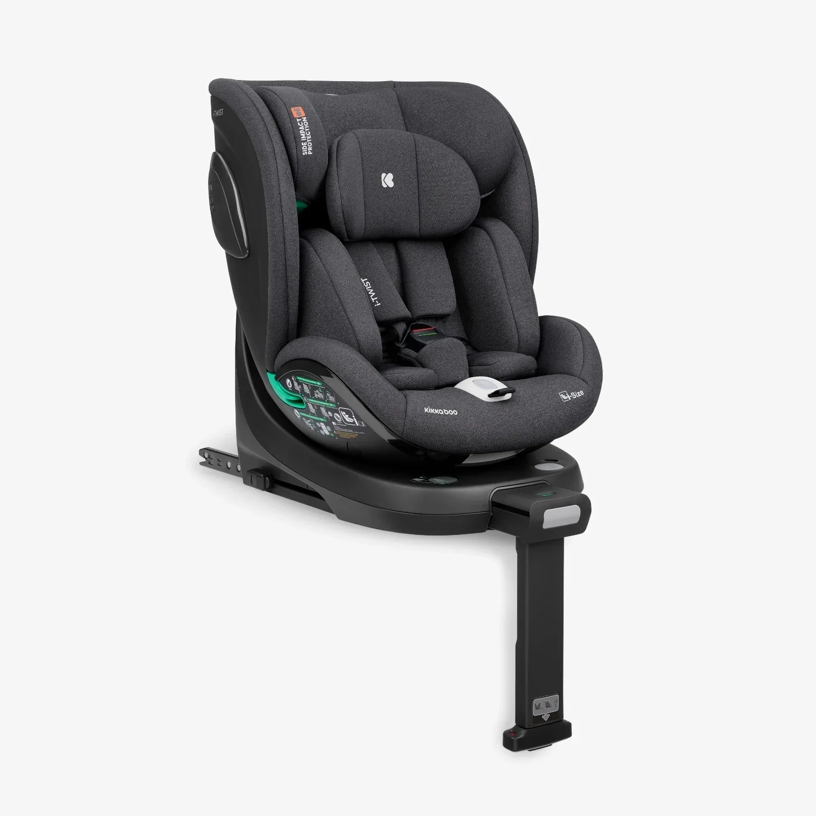 KikkaBoo® Car seat 360° i-Twist i-SIZE (40-150 cm) Dark Grey
