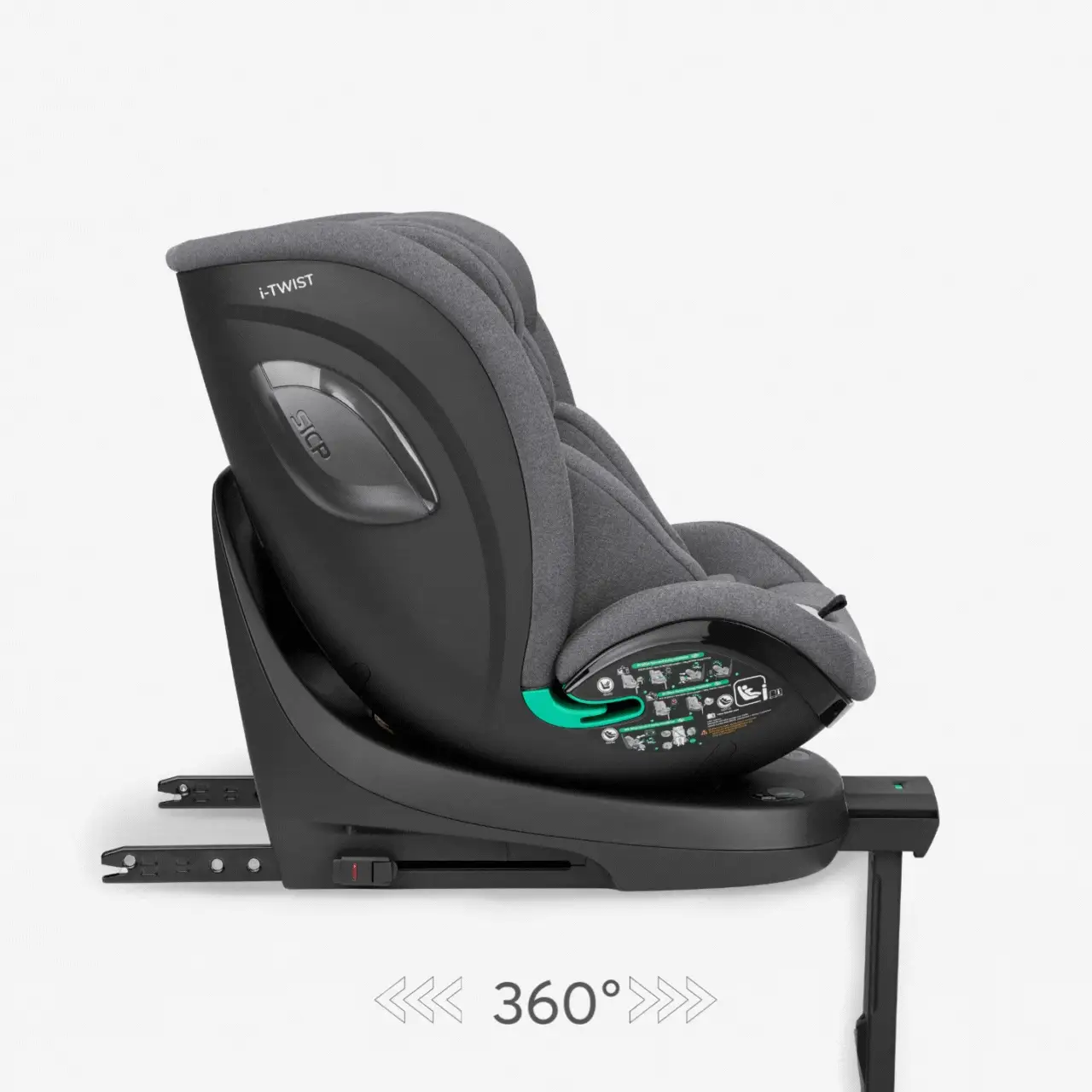 KikkaBoo® Car seat 360° i-Twist i-SIZE (40-150 cm) Light Grey - Image 2