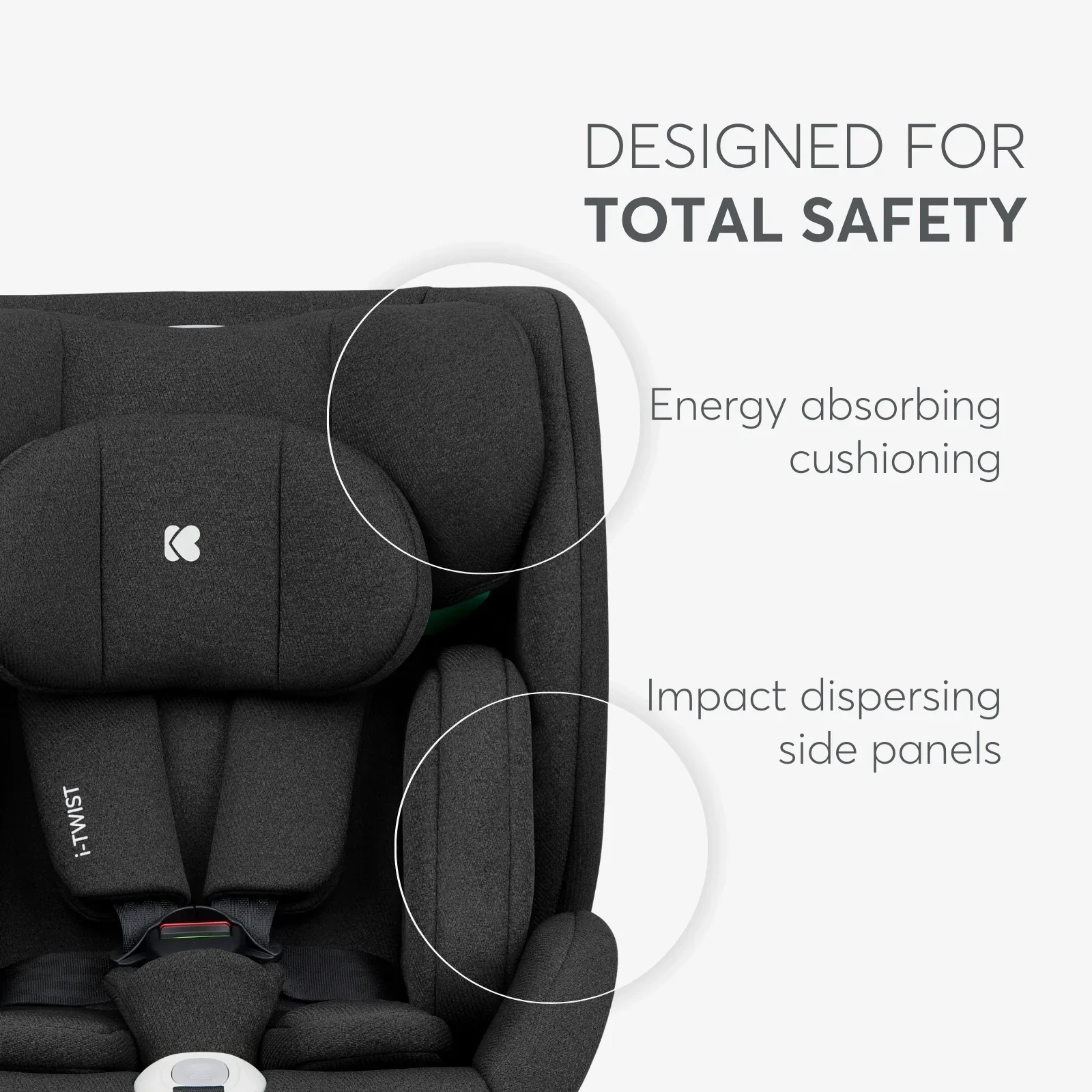 KikkaBoo® Car seat 360° i-Twist i-SIZE (40-150 cm) Light Grey - Image 6