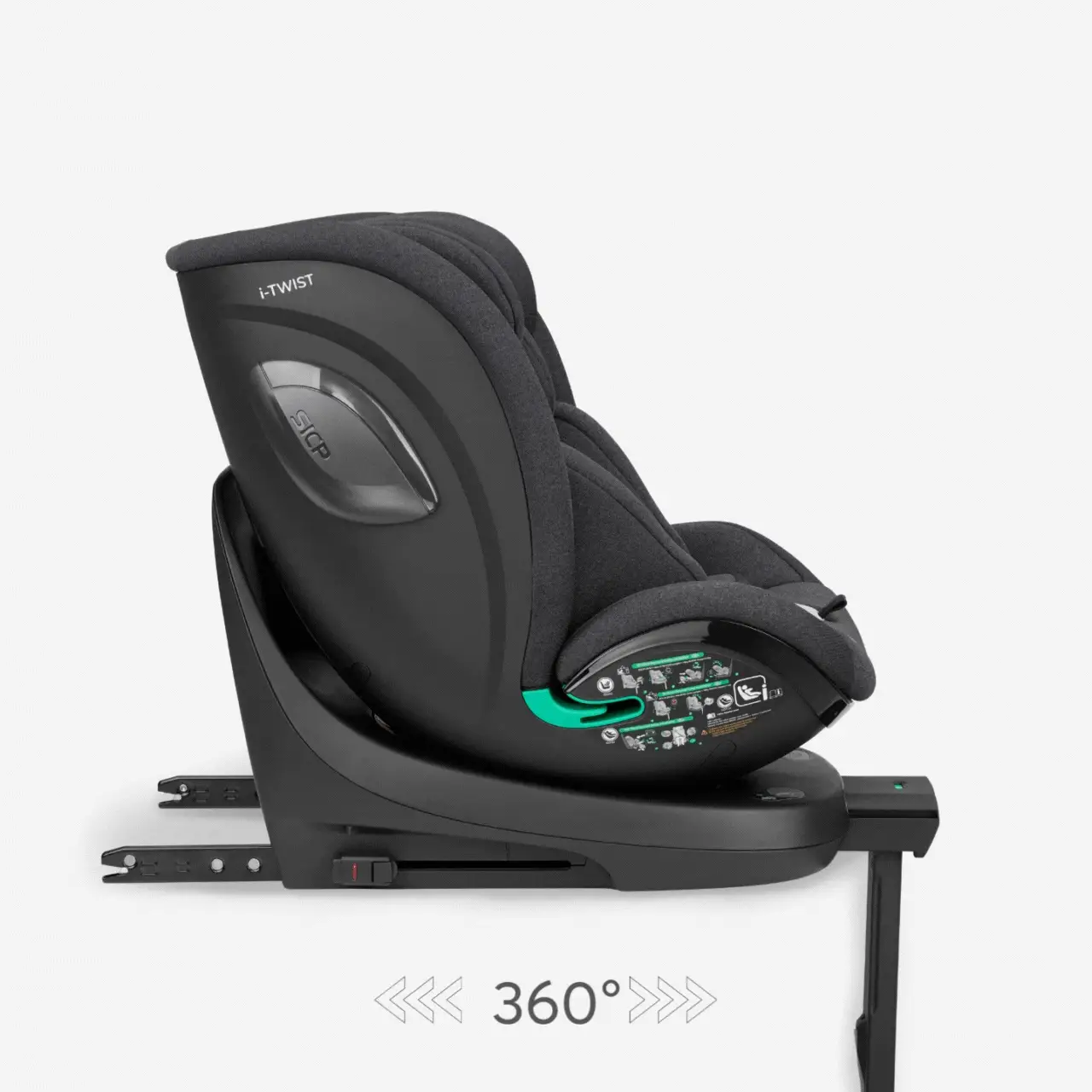 KikkaBoo® Car seat 360° i-Twist i-SIZE (40-150 cm) Dark Grey - Image 2