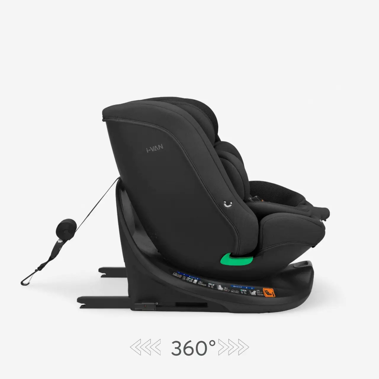 KikkaBoo® Car seat 360° i-Van i-SIZE (40-150 cm) Black - Image 4