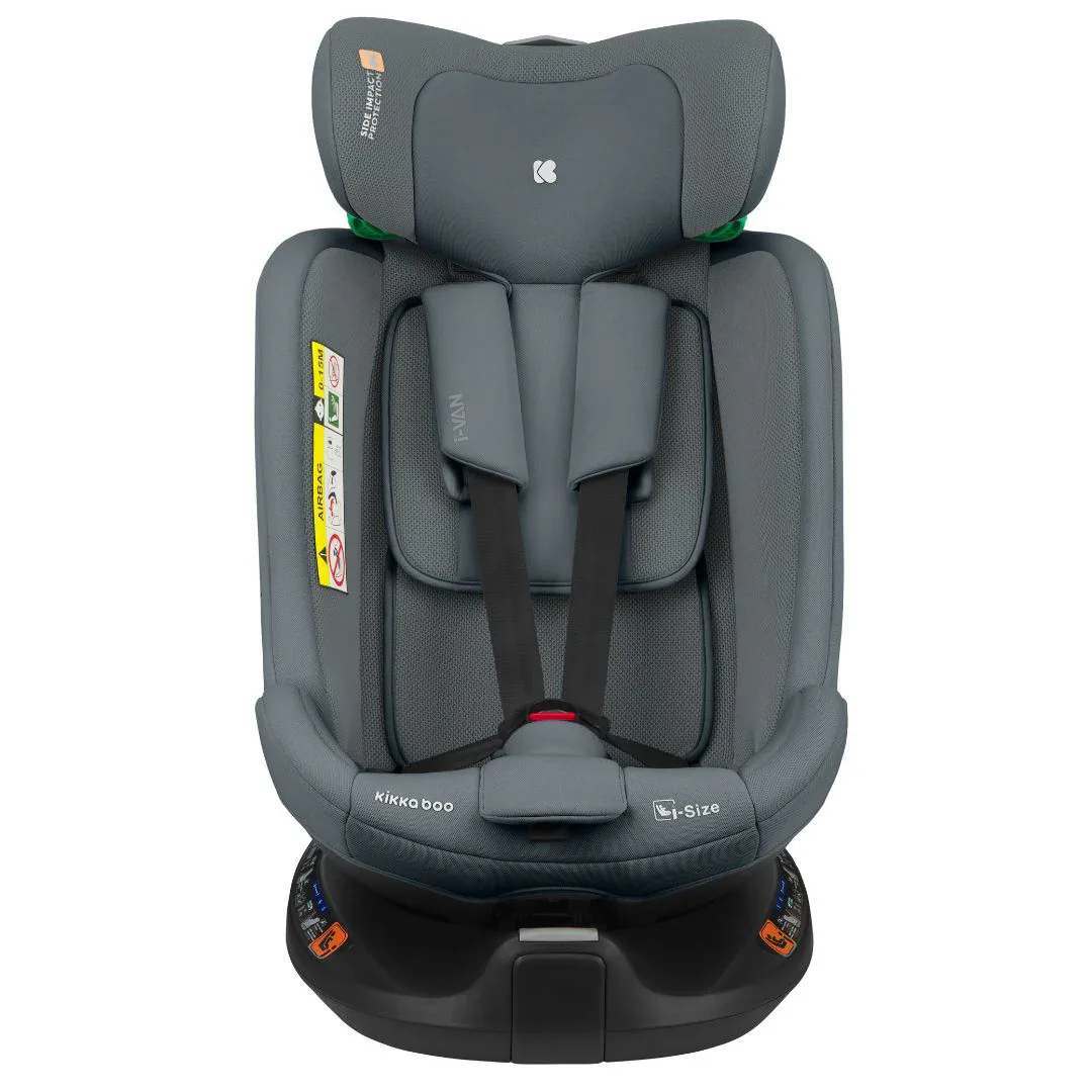 KikkaBoo® Car seat 360° i-Van i-SIZE (40-150 cm) Dark Grey - Image 14