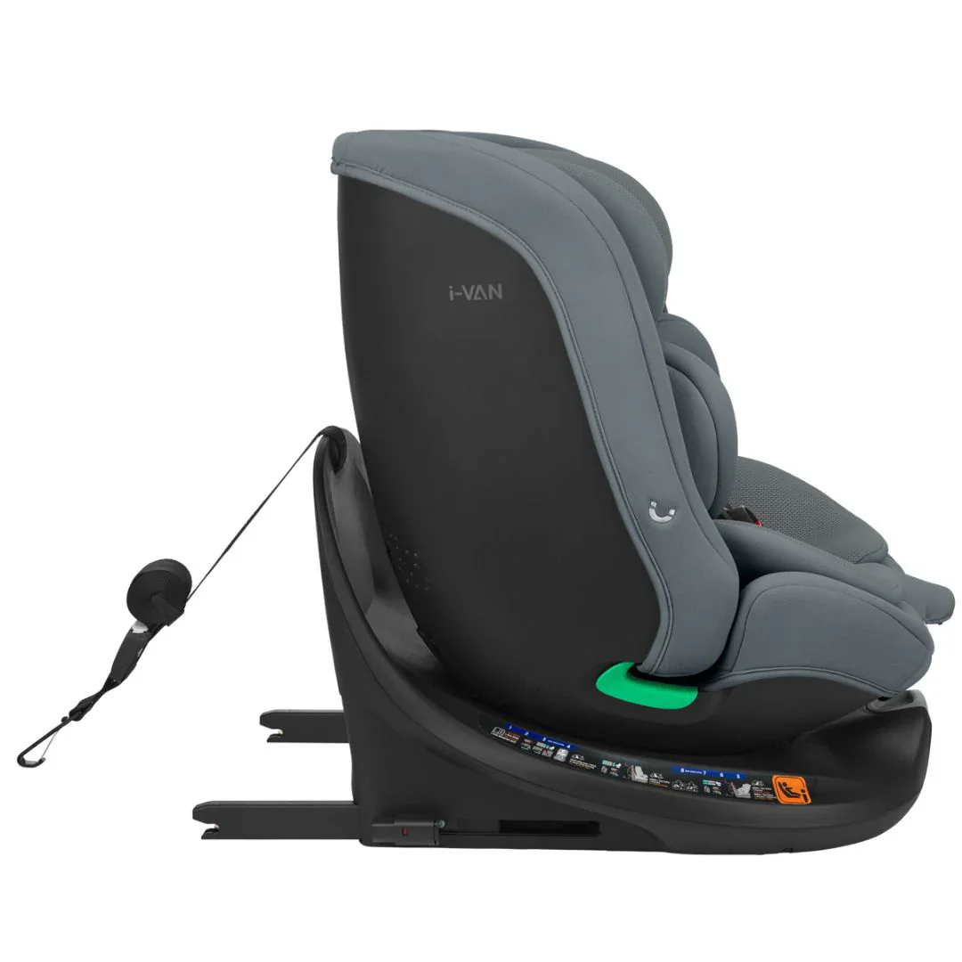 KikkaBoo® Car seat 360° i-Van i-SIZE (40-150 cm) Dark Grey - Image 17