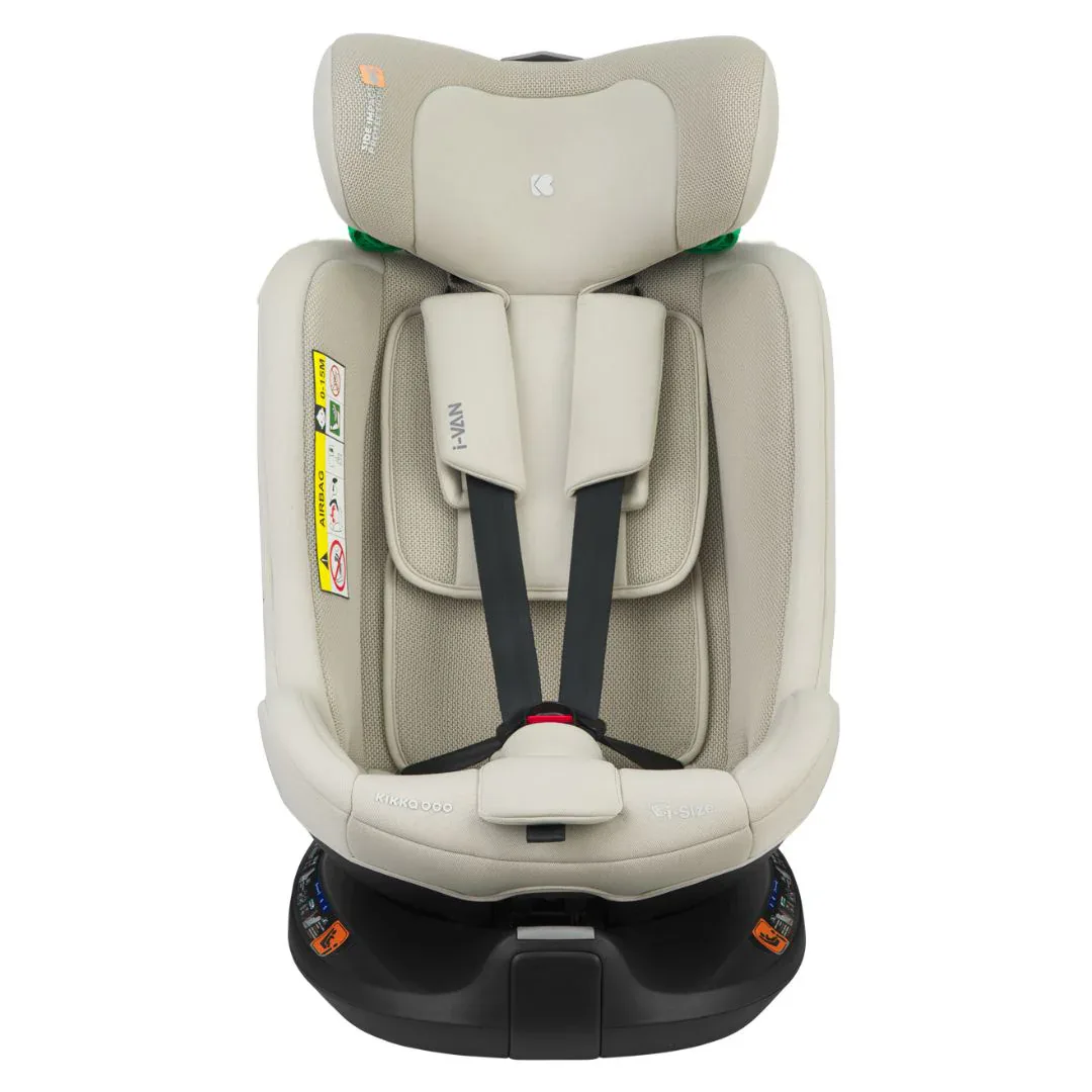 KikkaBoo® Car seat 360° i-Van i-SIZE (40-150 cm) Light Beige - Image 15