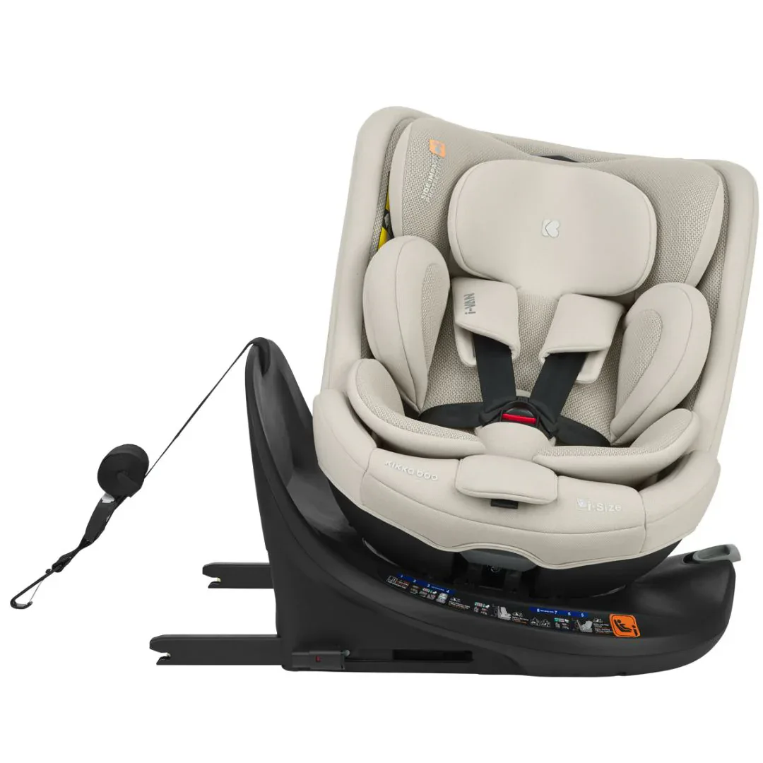 KikkaBoo® Car seat 360° i-Van i-SIZE (40-150 cm) Light Beige - Image 18