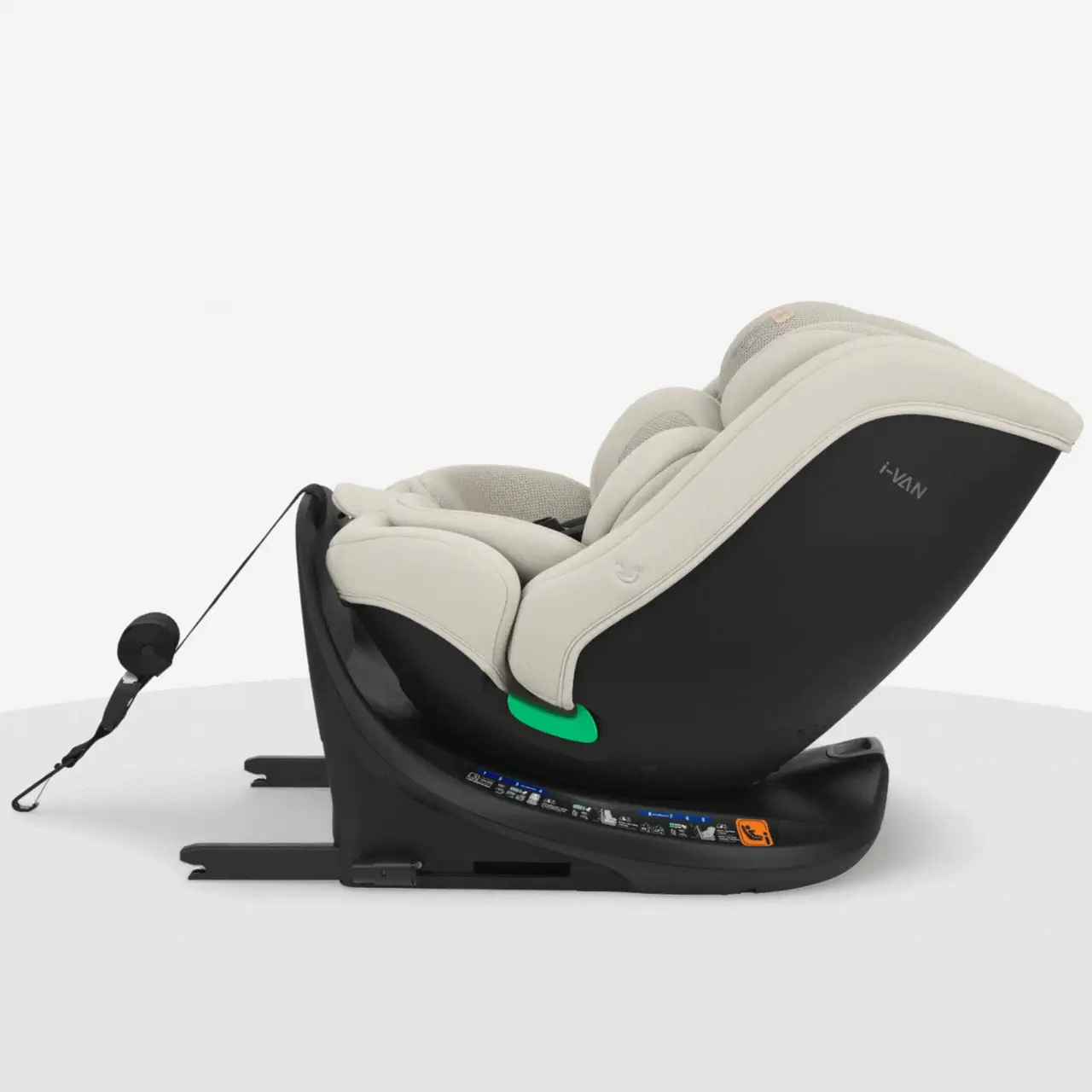 KikkaBoo® Car seat 360° i-Van i-SIZE (40-150 cm) Light Beige - Image 2