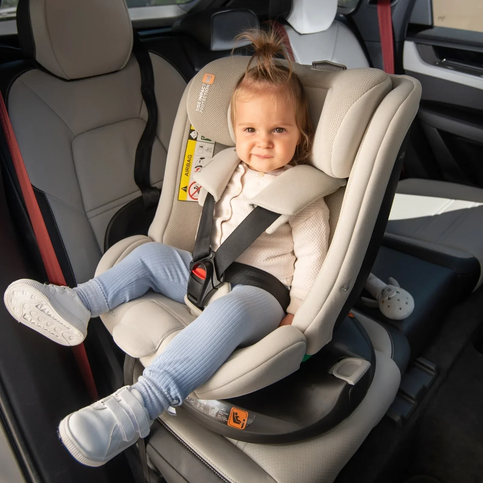 KikkaBoo® Car seat 360° i-Van i-SIZE (40-150 cm) Light Beige - Image 8