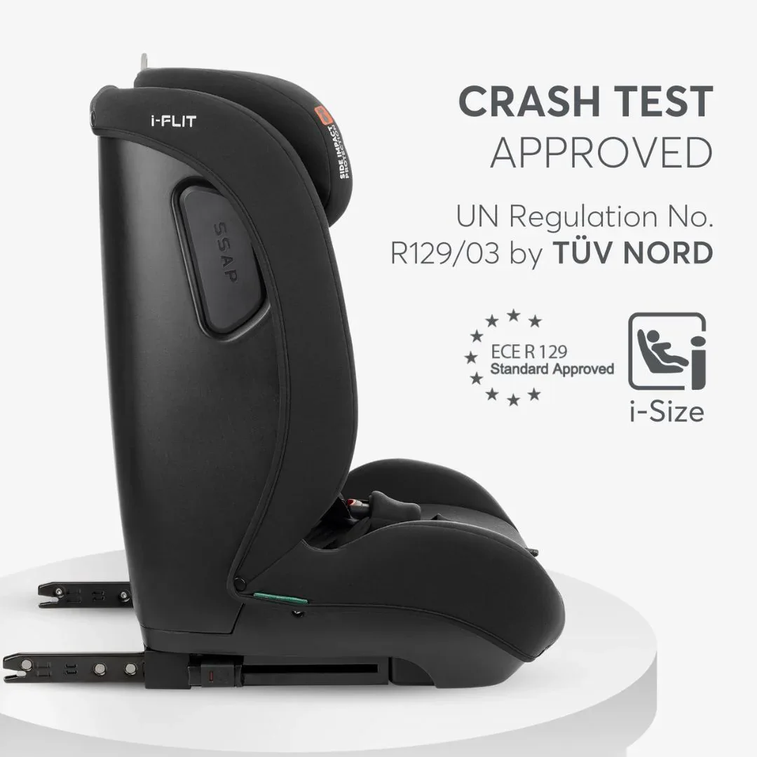KikkaBoo® Car seat i-Cross i-Flit i-SIZE (76-150 cm) Black - Image 2