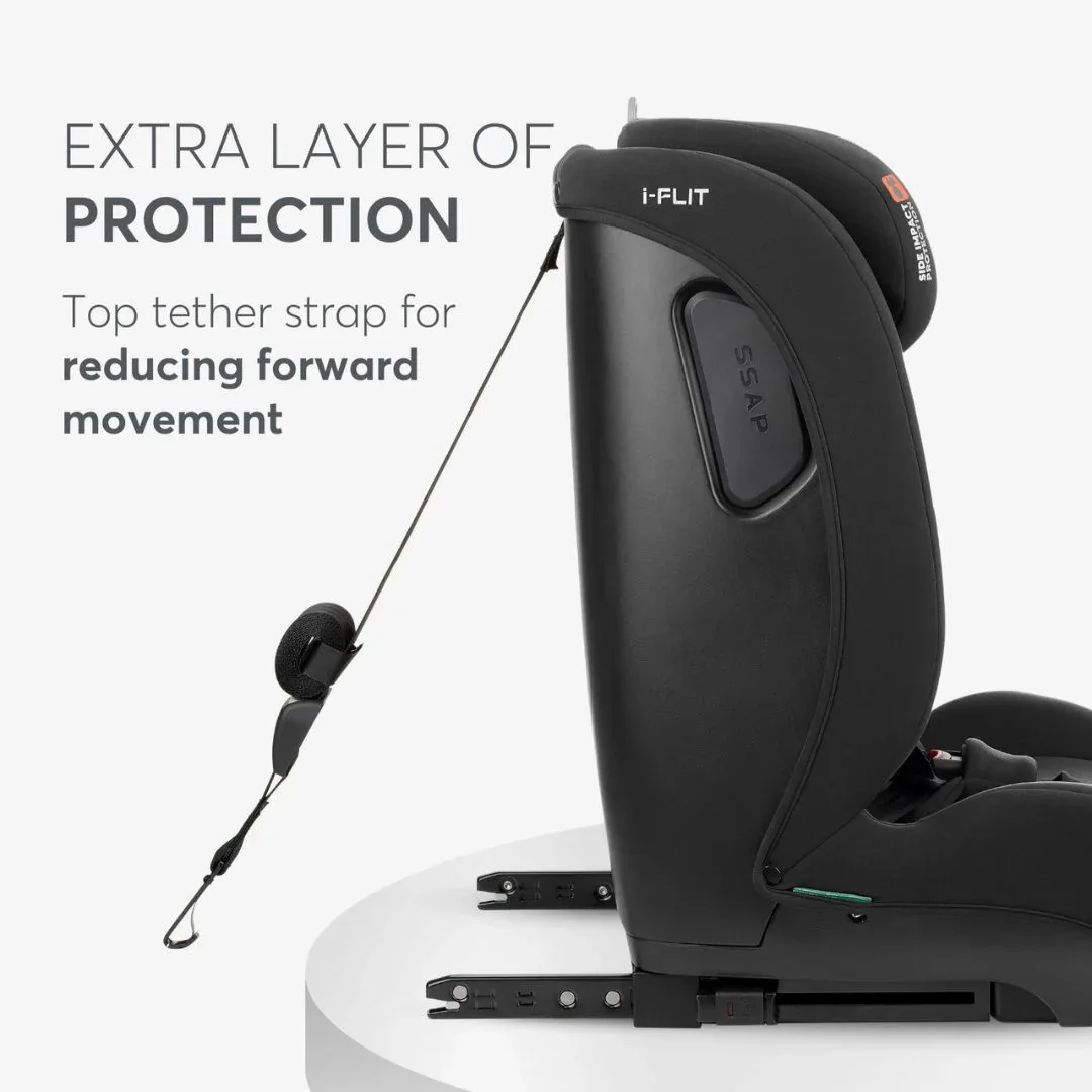 KikkaBoo® Car seat i-Cross i-Flit i-SIZE (76-150 cm) Black - Image 5