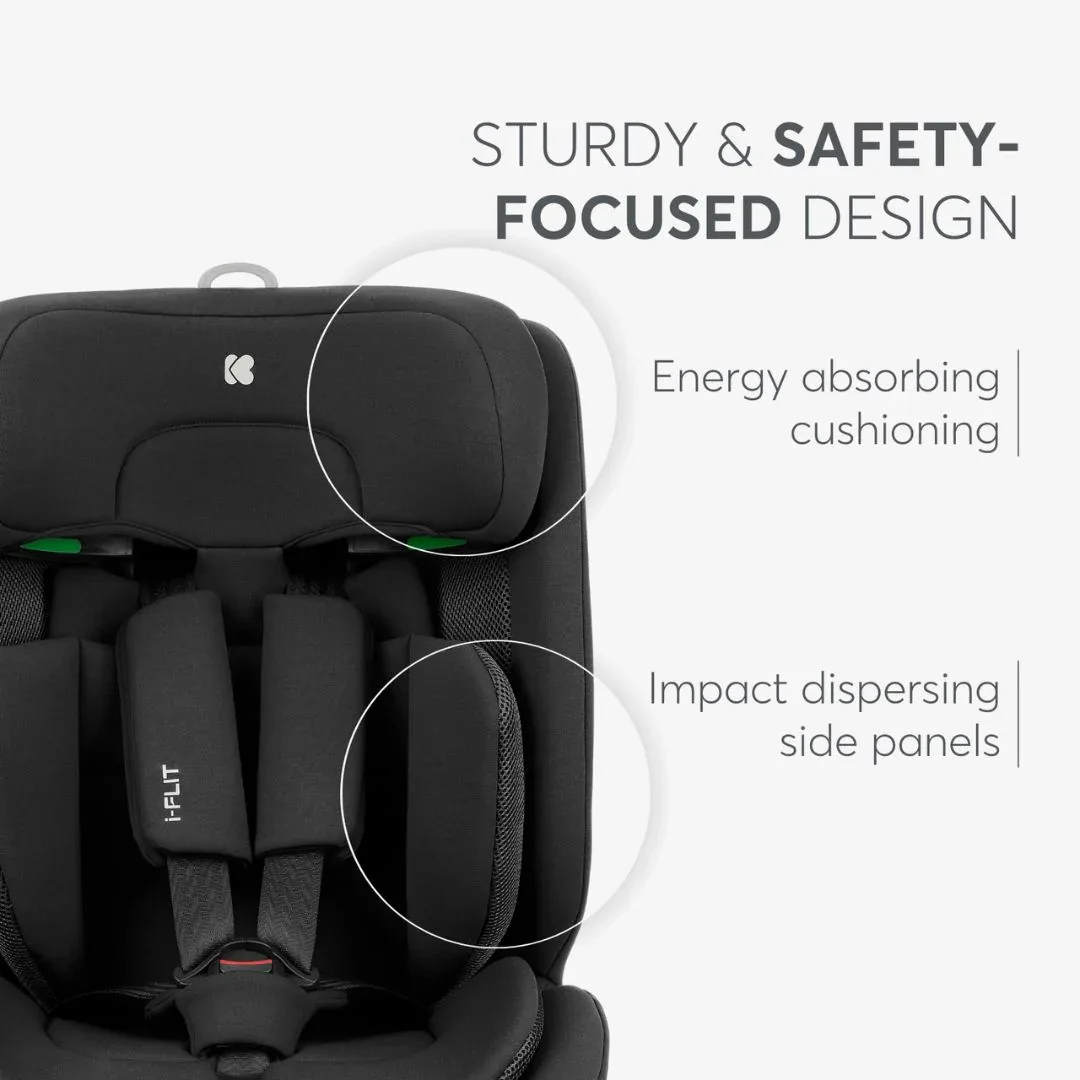 KikkaBoo® Car seat i-Cross i-Flit i-SIZE (76-150 cm) Black - Image 7