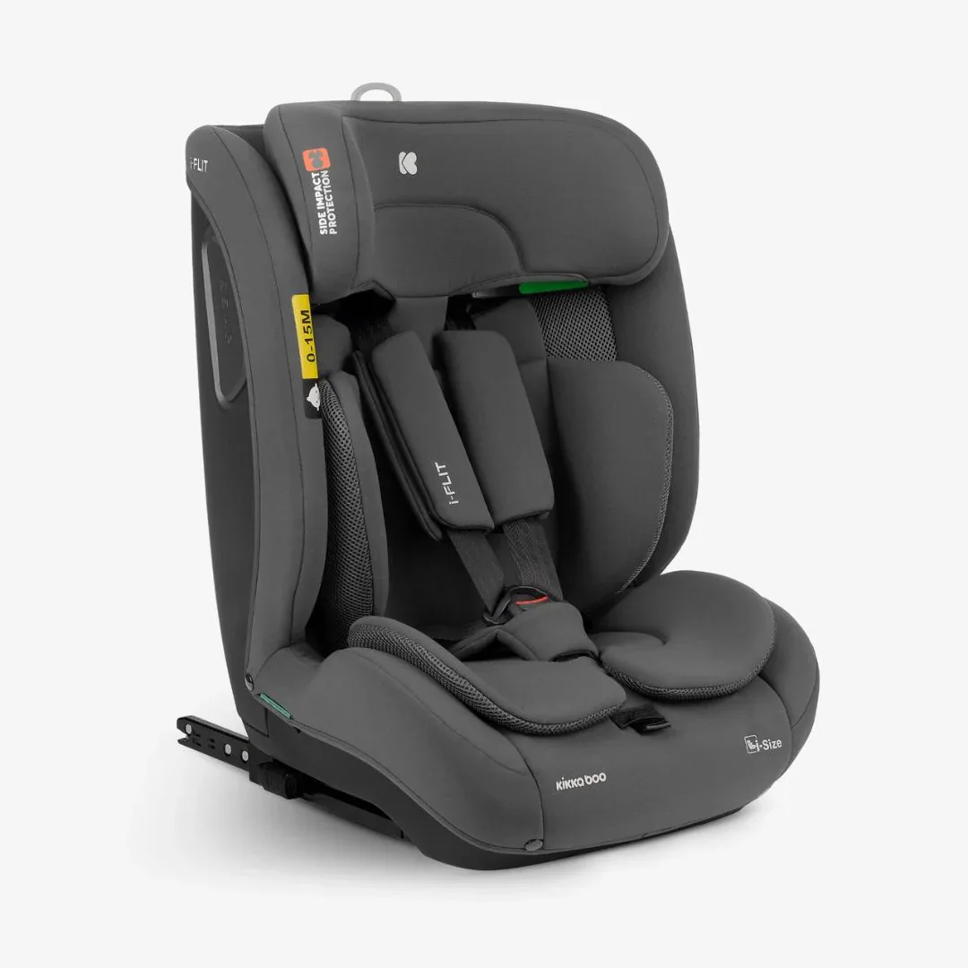 KikkaBoo® Car seat i-Cross i-Flit i-SIZE (76-150 cm) Dark Grey