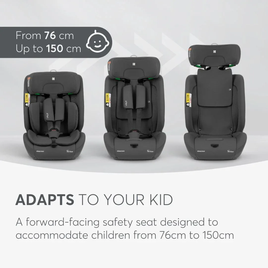 KikkaBoo® Car seat i-Cross i-Flit i-SIZE (76-150 cm) Dark Grey - Image 6