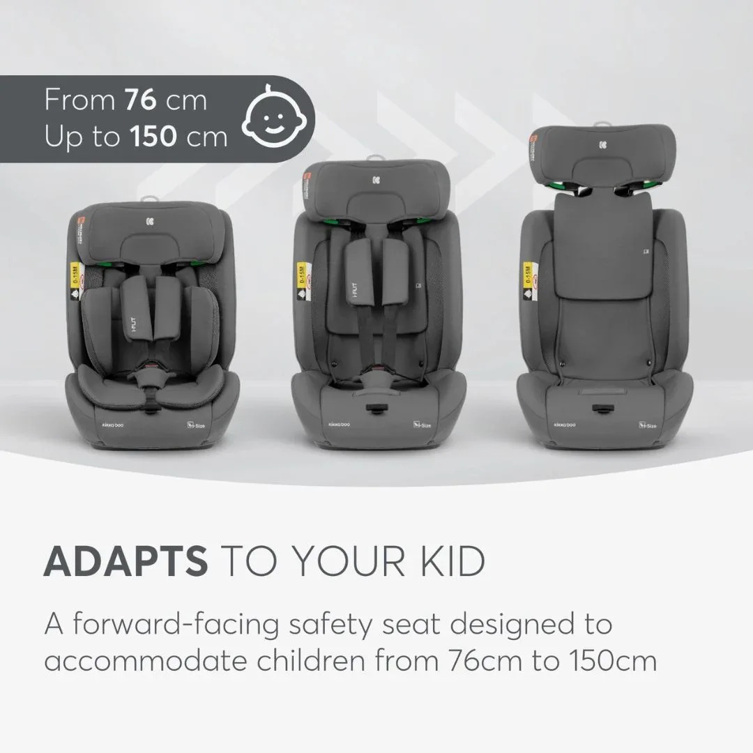 KikkaBoo® Car seat i-Cross i-Flit i-SIZE (76-150 cm) Light Grey - Image 6