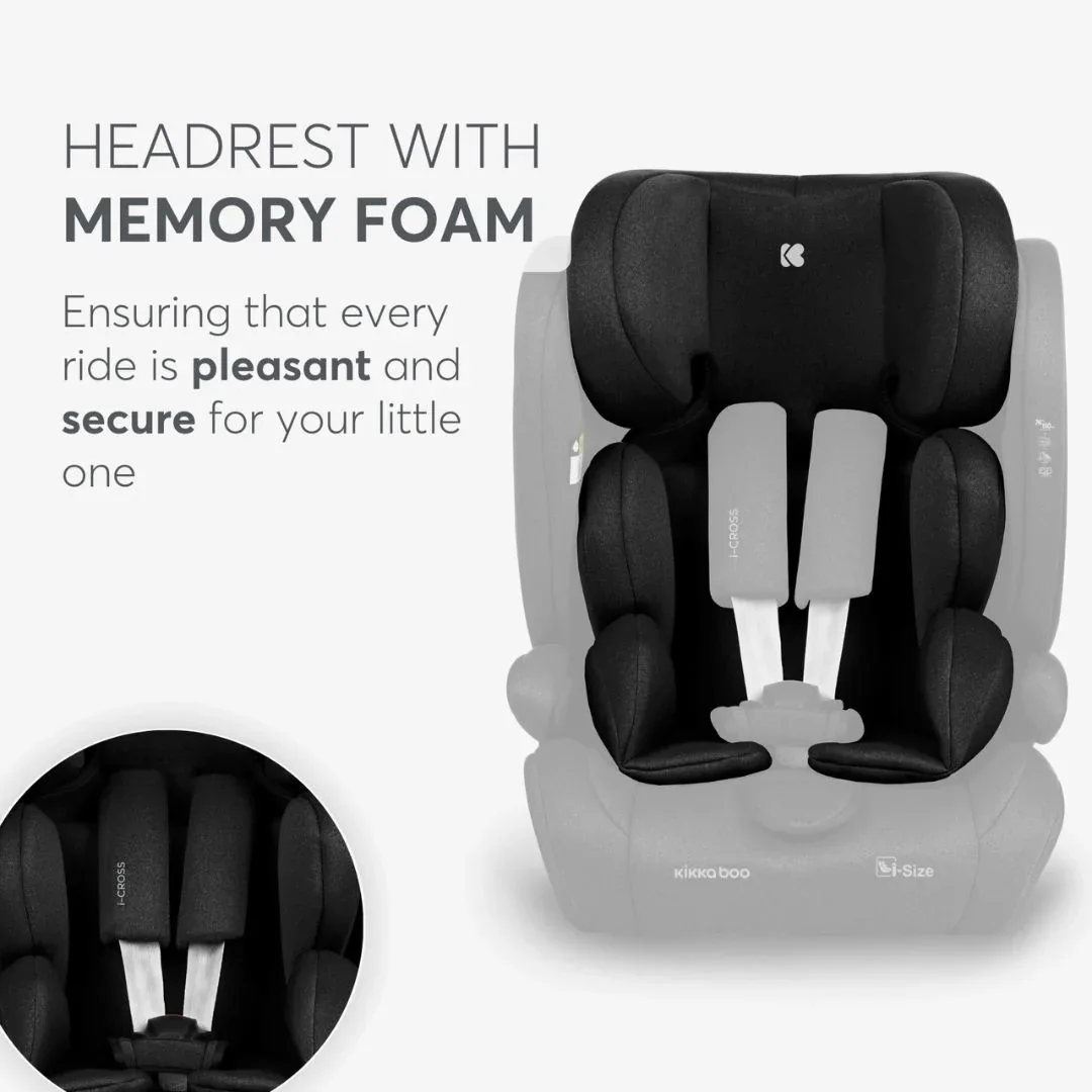 KikkaBoo® Car seat i-Cross i-SIZE (76-150 cm) Black - Image 7