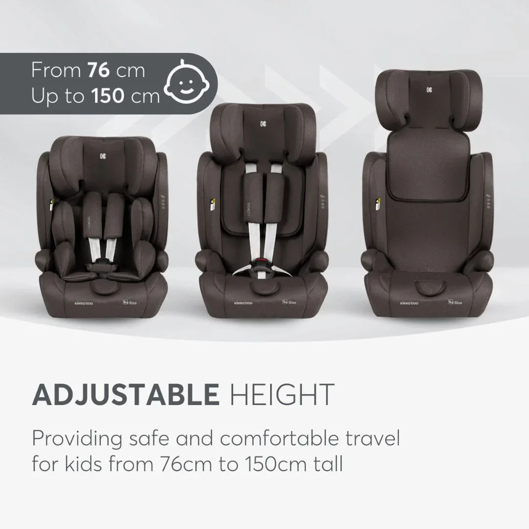 KikkaBoo® Car seat i-Cross i-SIZE (76-150 cm) Brown - Image 6