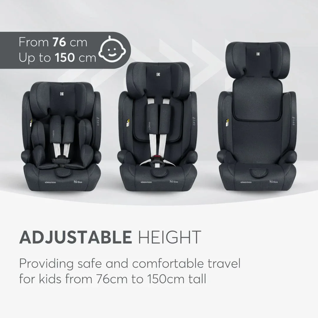 KikkaBoo® Car seat i-Cross i-SIZE (76-150 cm) Dark Grey - Image 6