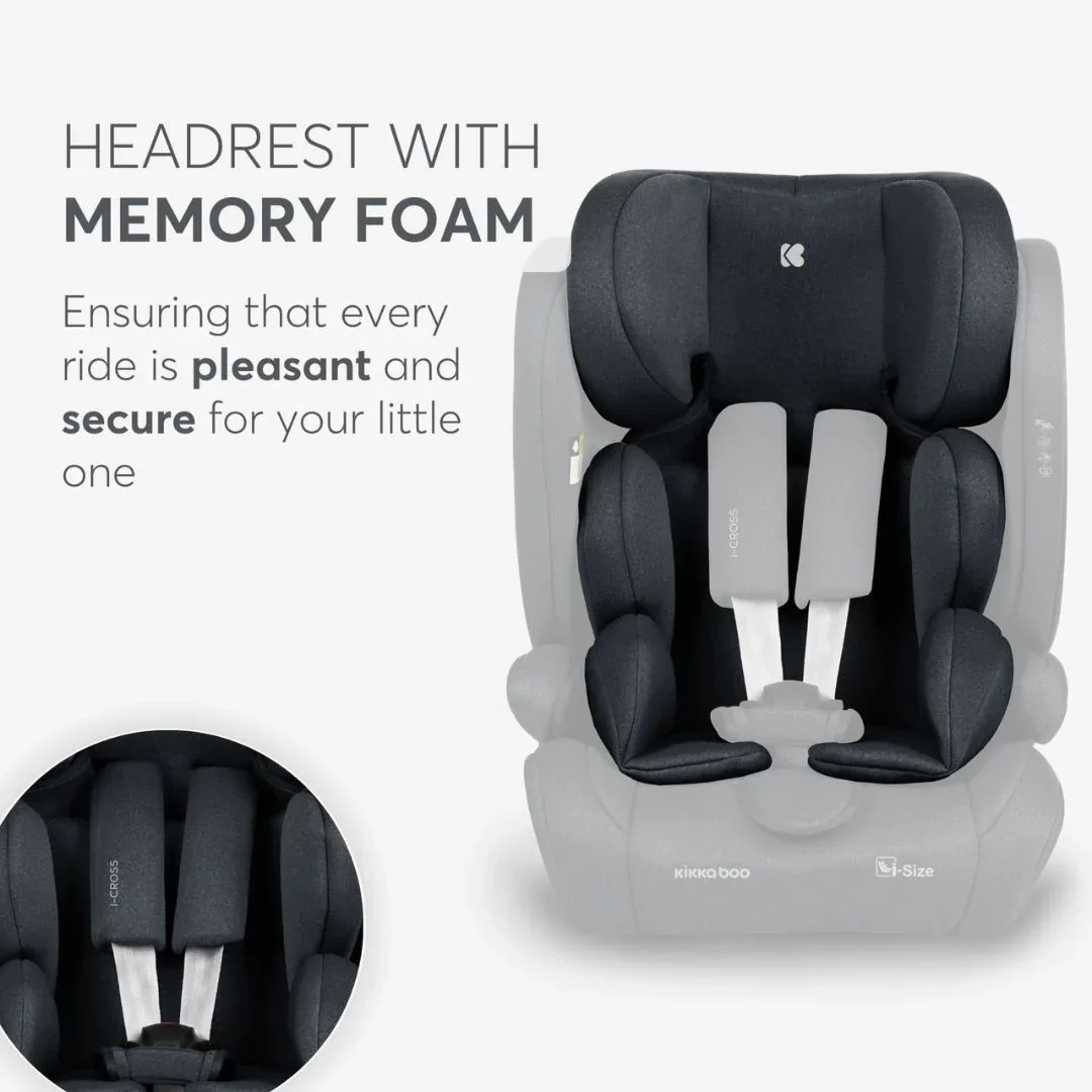 KikkaBoo® Car seat i-Cross i-SIZE (76-150 cm) Dark Grey - Image 7