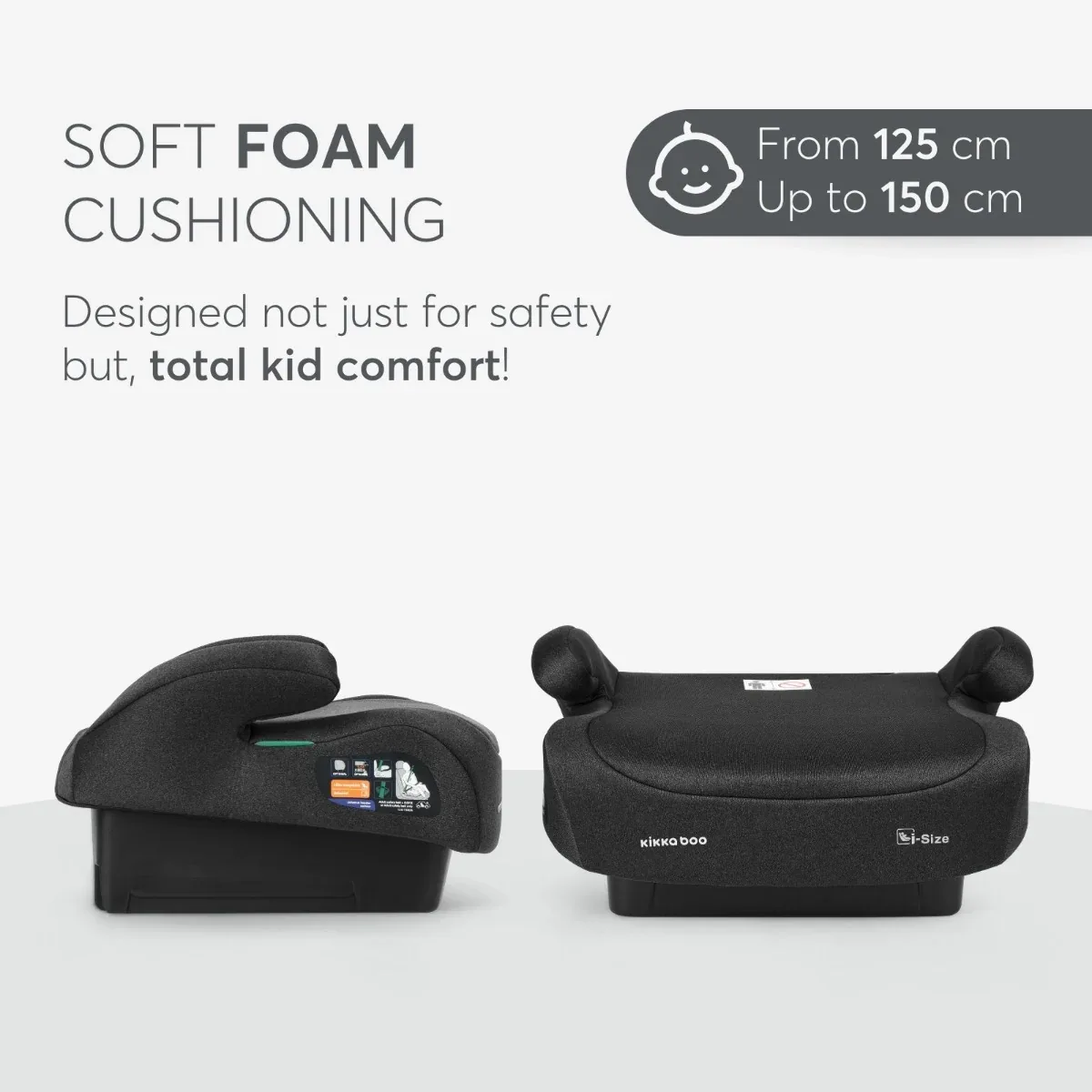 KikkaBoo® Car seat i-Go i-SIZE (125-150 cm) Black - Image 4