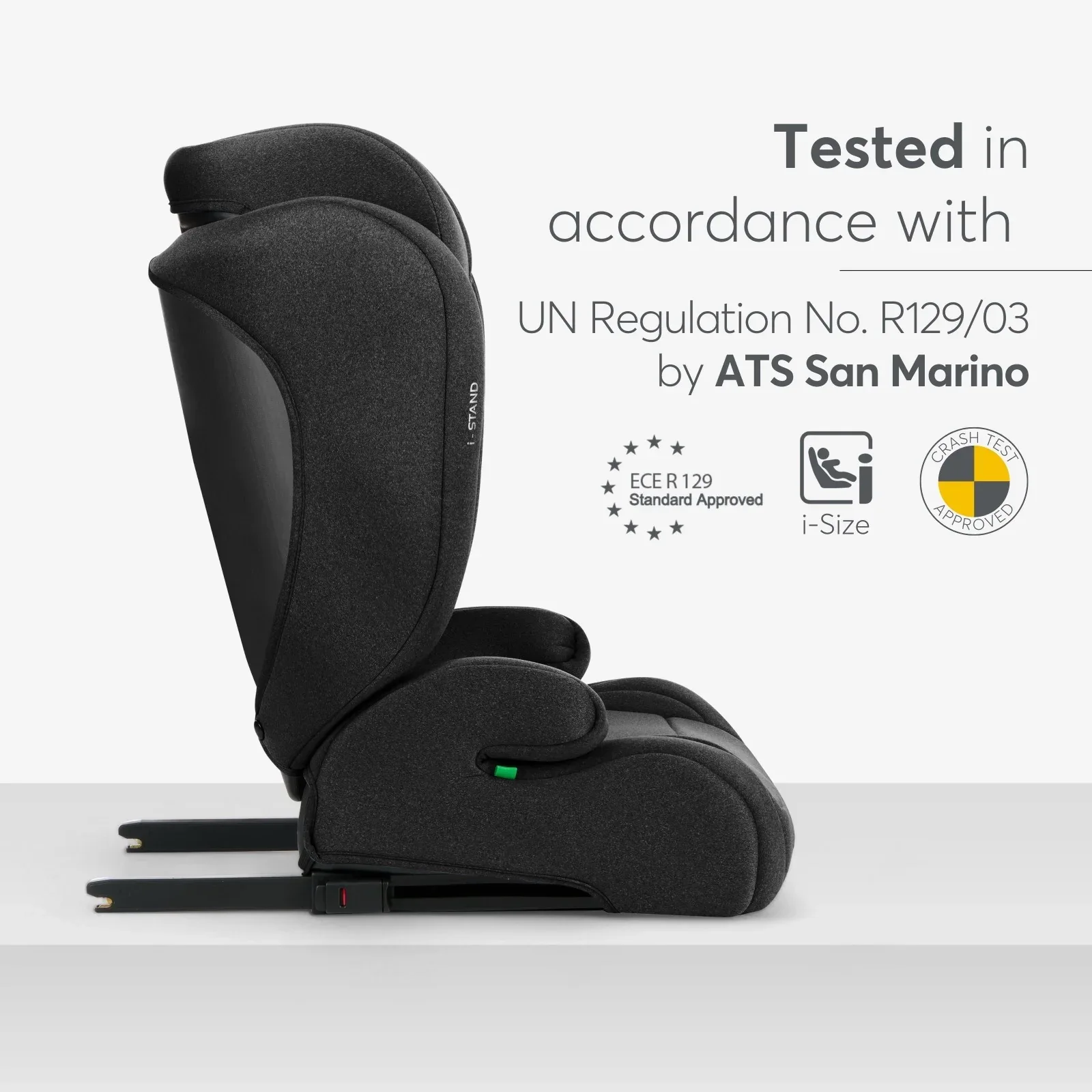 KikkaBoo® Car seat i-Stand i-SIZE (100-150 cm) Black - Image 4