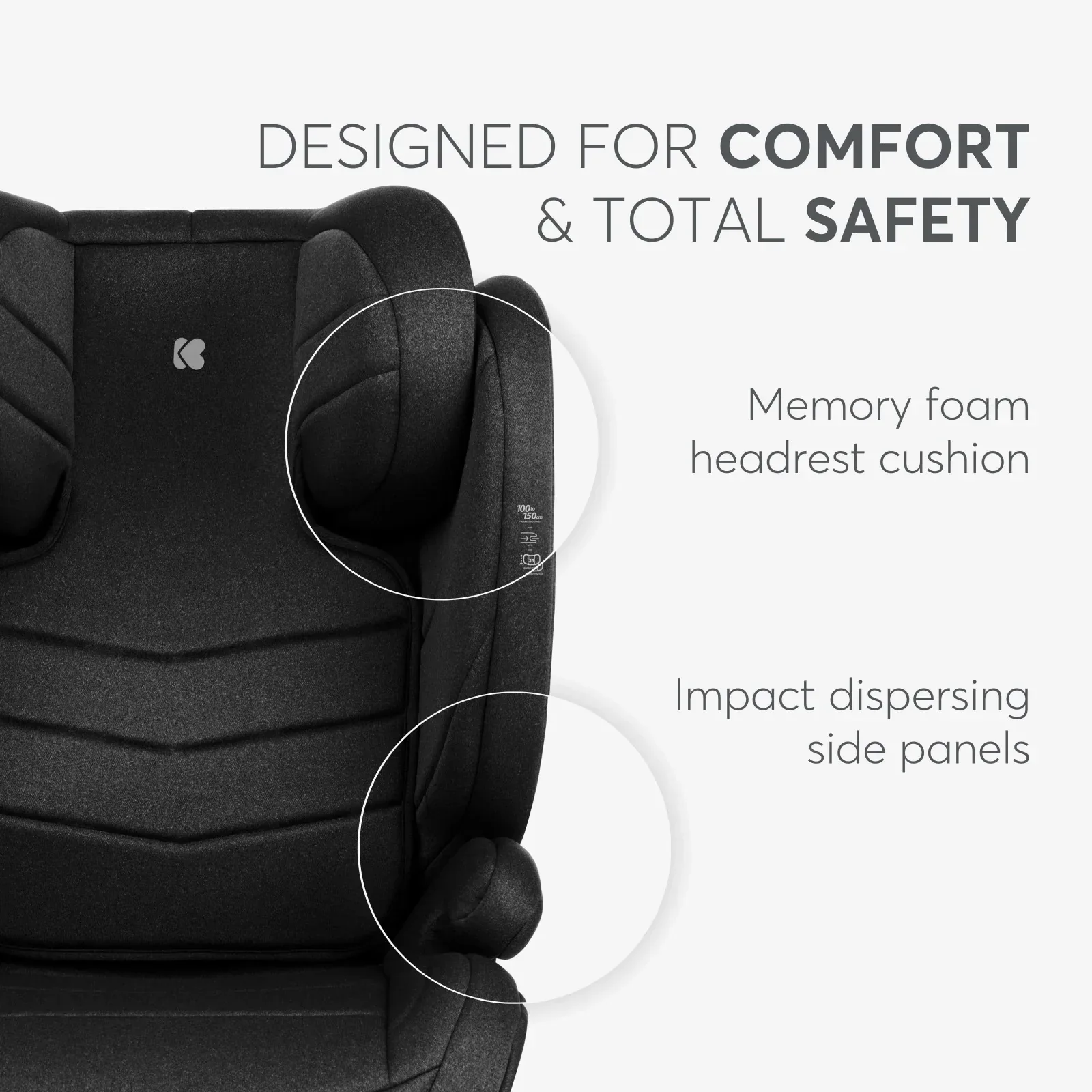 KikkaBoo® Car seat i-Stand i-SIZE (100-150 cm) Black - Image 7