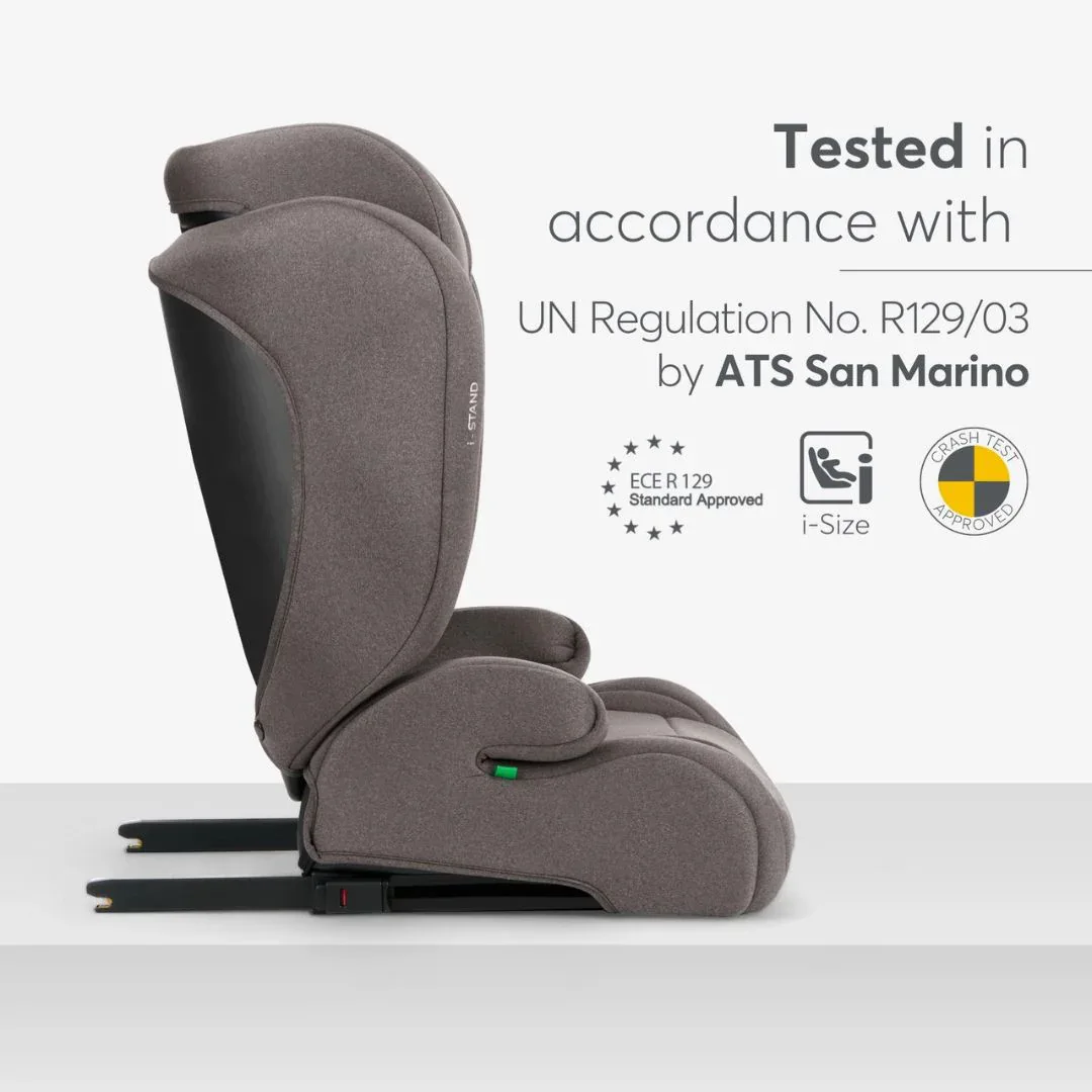 KikkaBoo® Car seat i-Stand i-SIZE (100-150 cm) Brown - Image 5