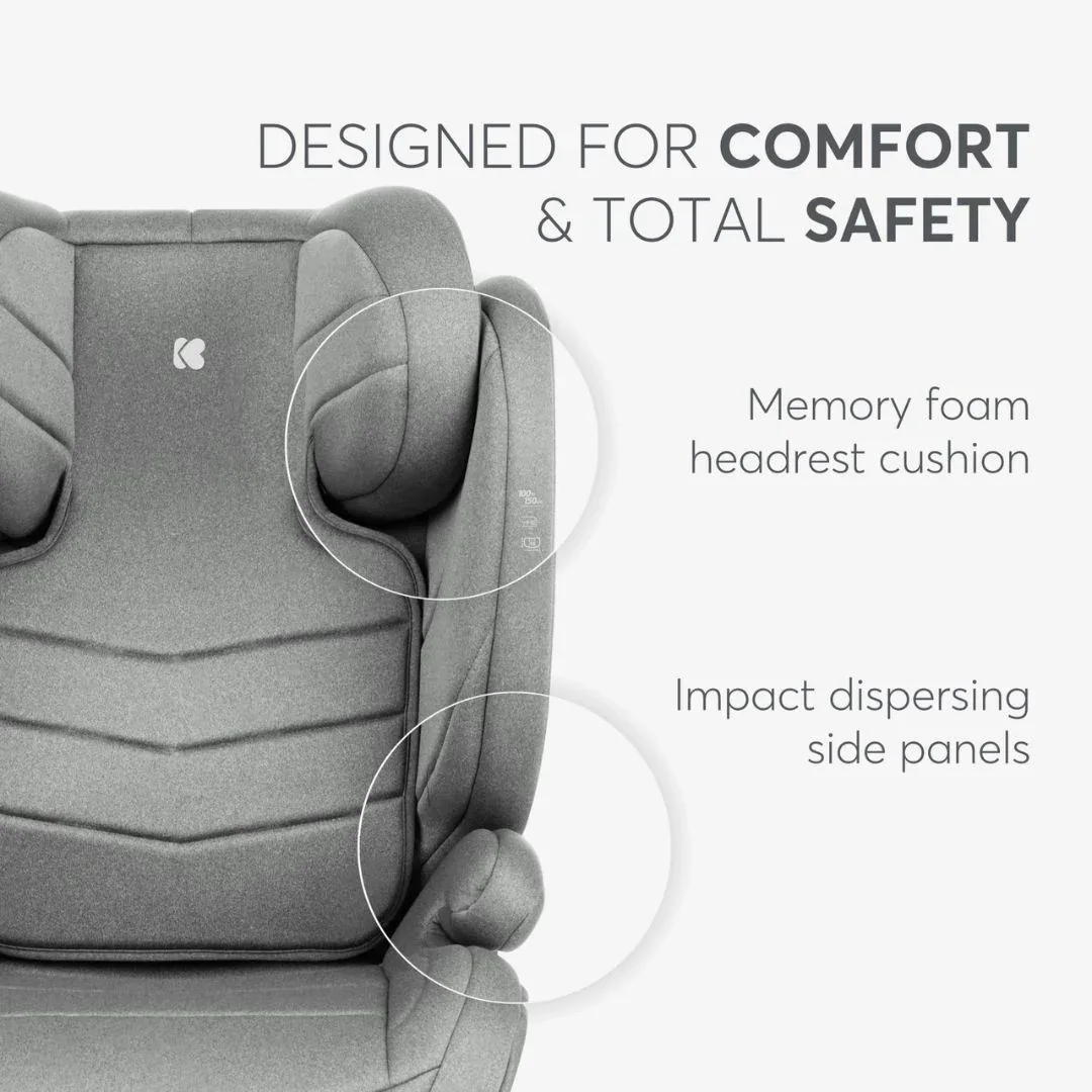 KikkaBoo® Car seat i-Stand i-SIZE (100-150 cm) Light Grey - Image 7