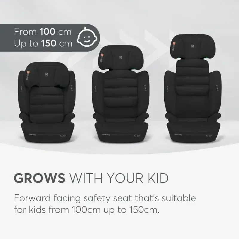 KikkaBoo® Car seat i-Track i-SIZE (100-150 cm) Black - Image 6