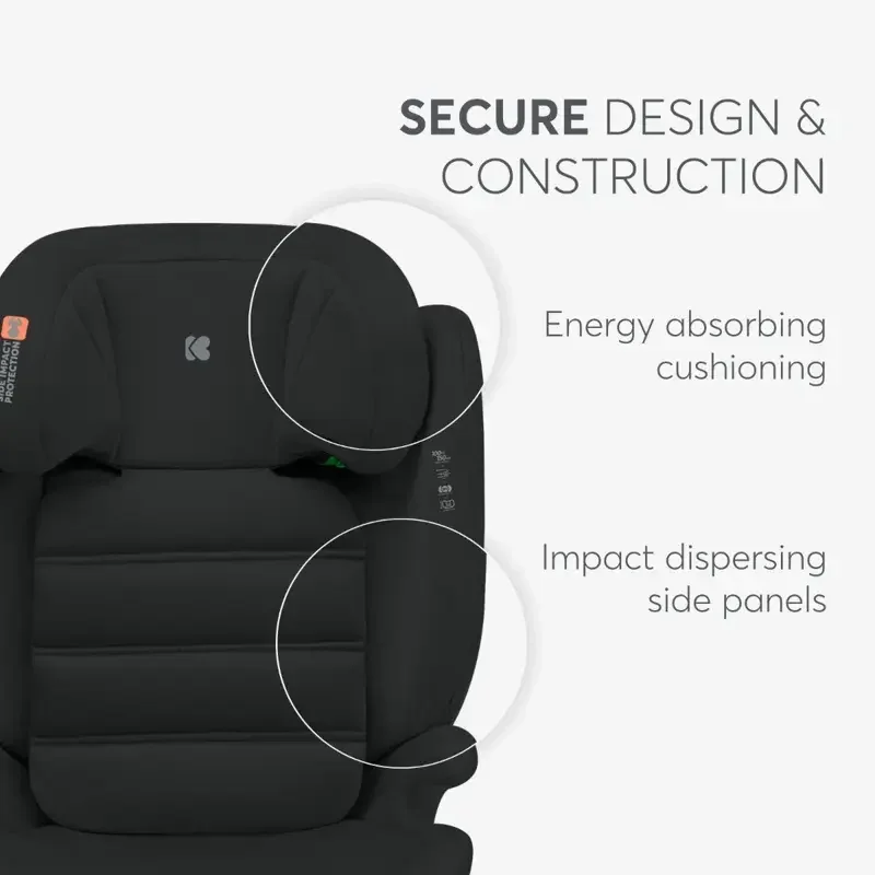 KikkaBoo® Car seat i-Track i-SIZE (100-150 cm) Black - Image 7