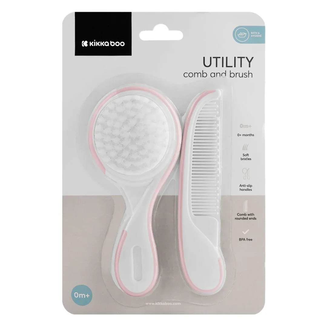 KikkaBoo® Comb and Brush Utility Pink - Image 3
