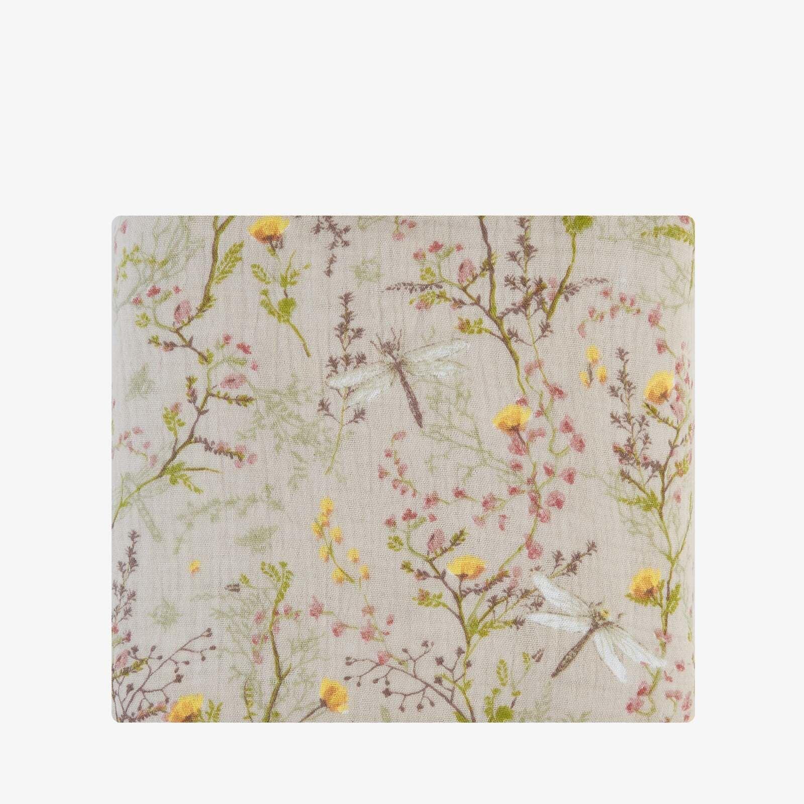 KikkaBoo® Double layer muslin blanket 100x100 cm Secret Garden Beige - Image 2