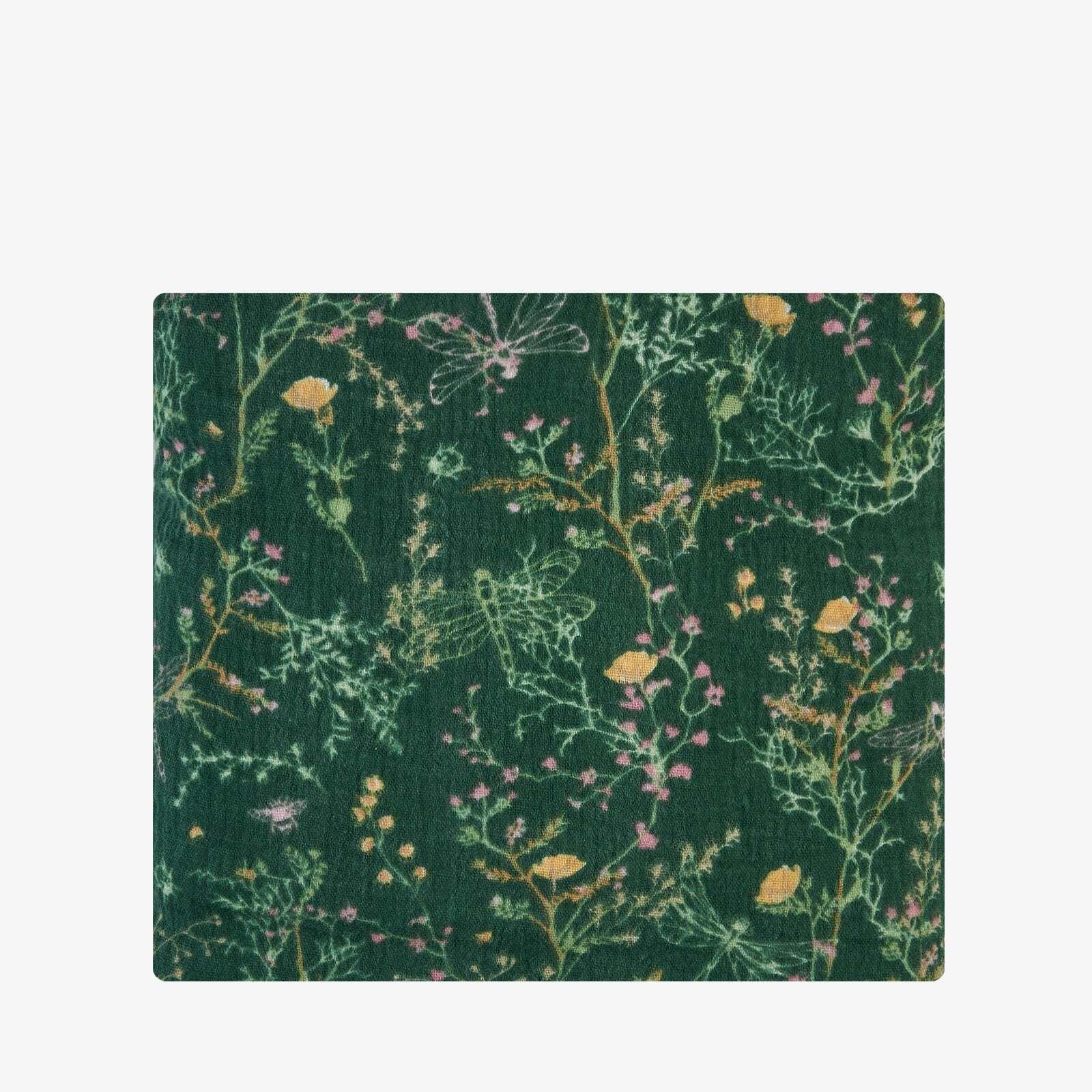 KikkaBoo® Double layer muslin blanket 100x100 cm Secret Garden Green - Image 2