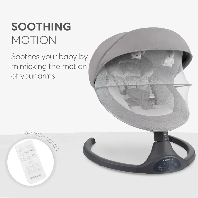 KikkaBoo® Electrical side-to-side swing Codie Light Grey 2025 - Image 8