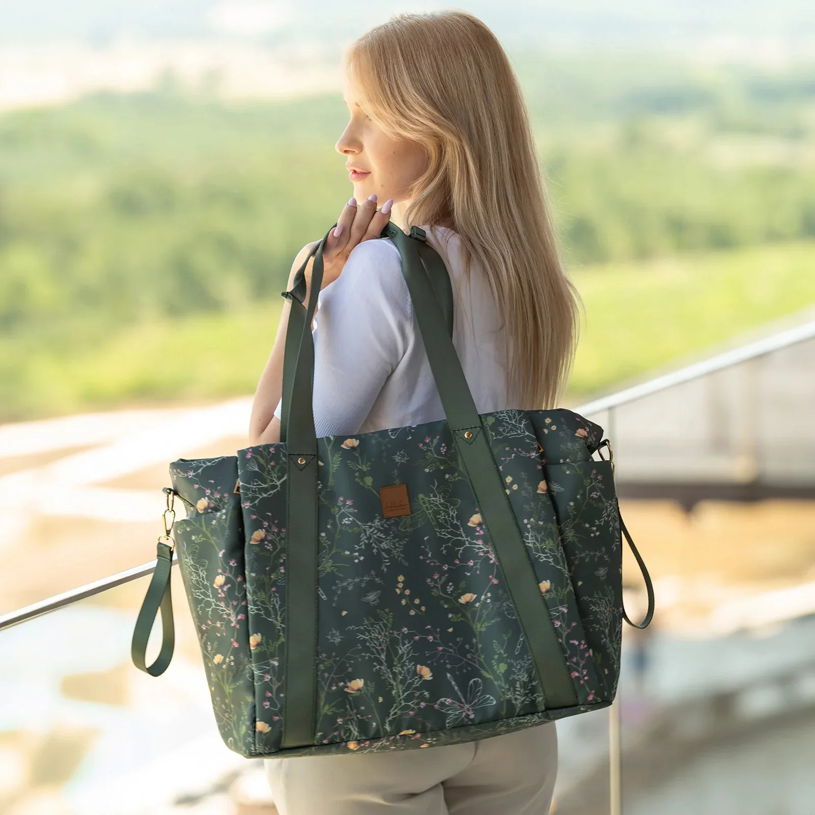 KikkaBoo® Mama bag Florence Secret Garden Green - Image 2