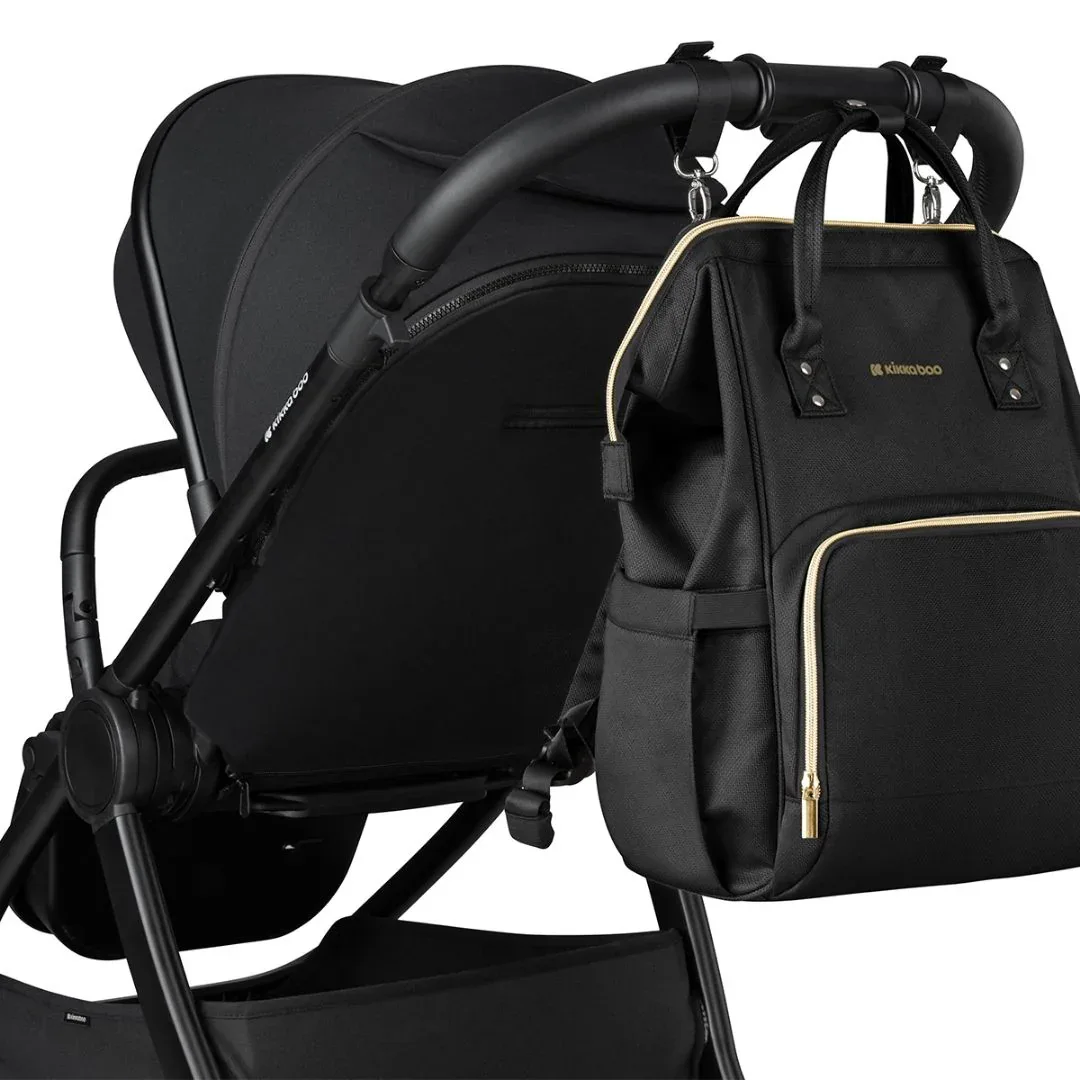 KikkaBoo® Mama bag Siena Black & Gold 2025 - Image 8
