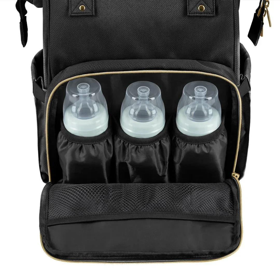 KikkaBoo® Mama bag Siena Black & Gold 2025 - Image 9