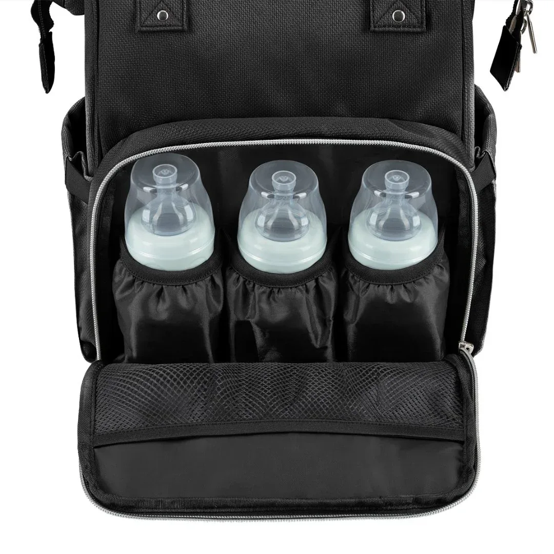 KikkaBoo® Mama bag Siena Black & Silver 2025 - Image 8