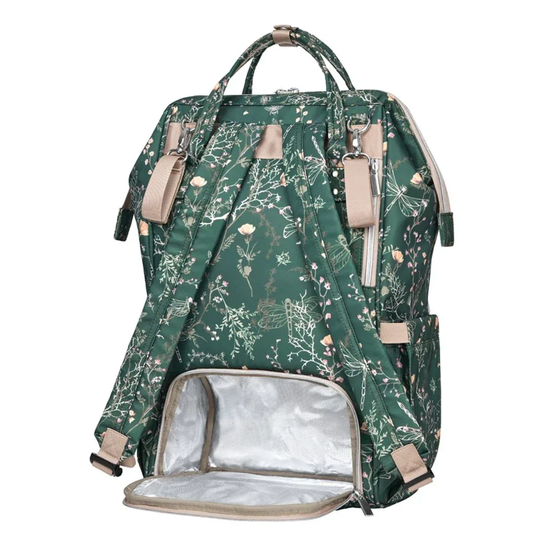 KikkaBoo® Mama bag Siena Luxe Secret Garden Deep Green - Image 4