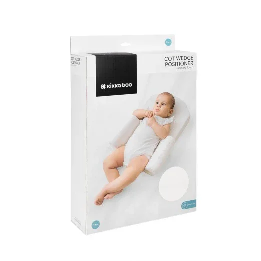 KikkaBoo® Memory Foam Cot Wedge Positioner Airknit White - Image 2
