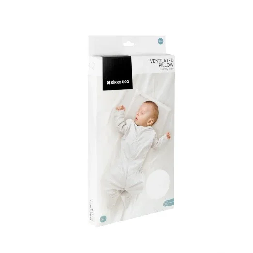 KikkaBoo® My First Memory Foam Pillow Airknit White - Image 2