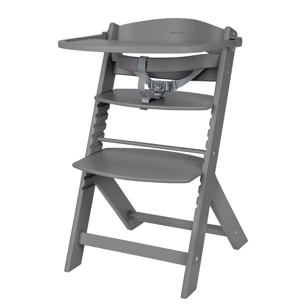 KikkaBoo® Nordy Wooden High Chair Dark Grey