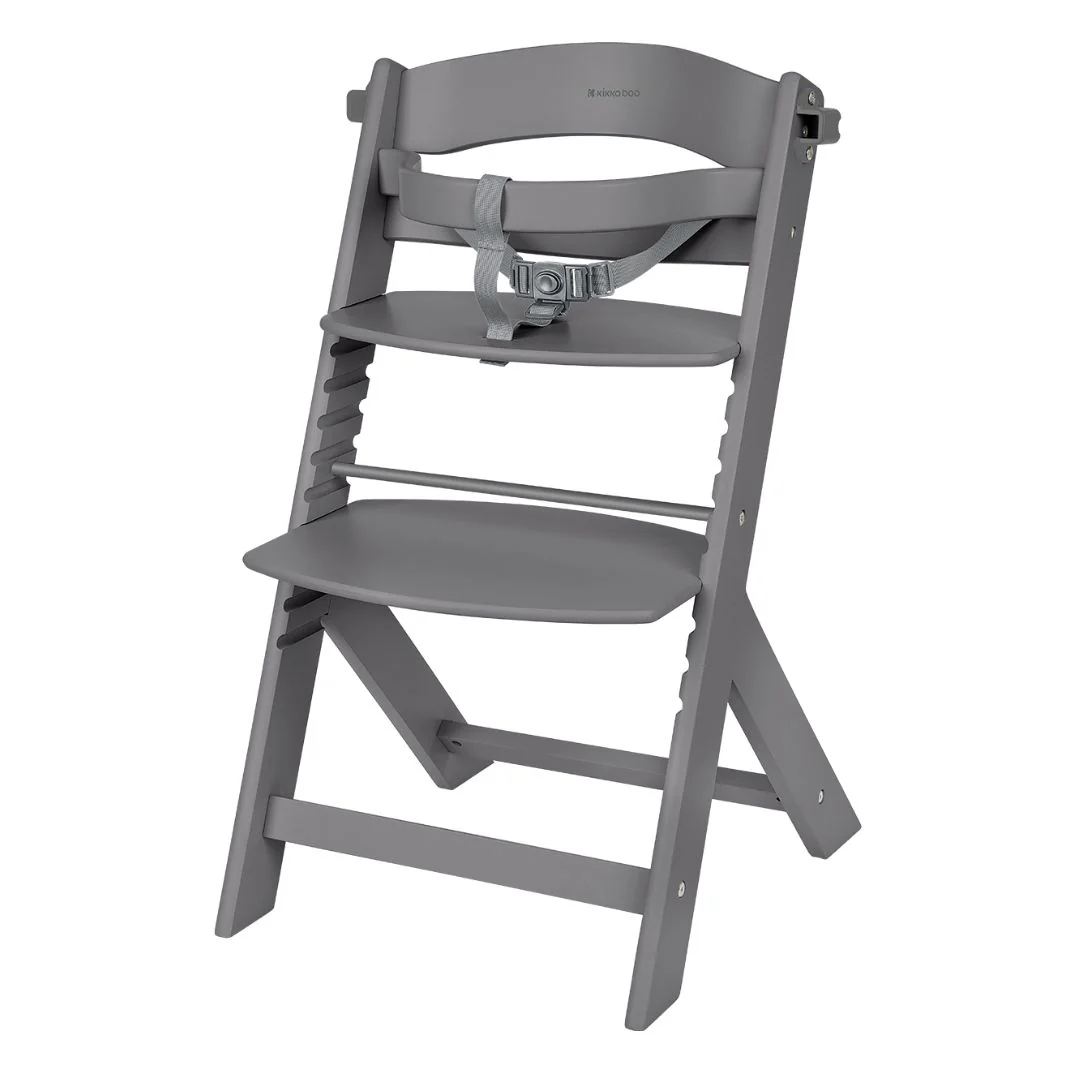 KikkaBoo® Nordy Wooden High Chair Dark Grey - Image 2