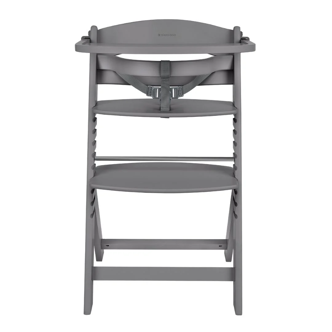 KikkaBoo® Nordy Wooden High Chair Dark Grey - Image 6