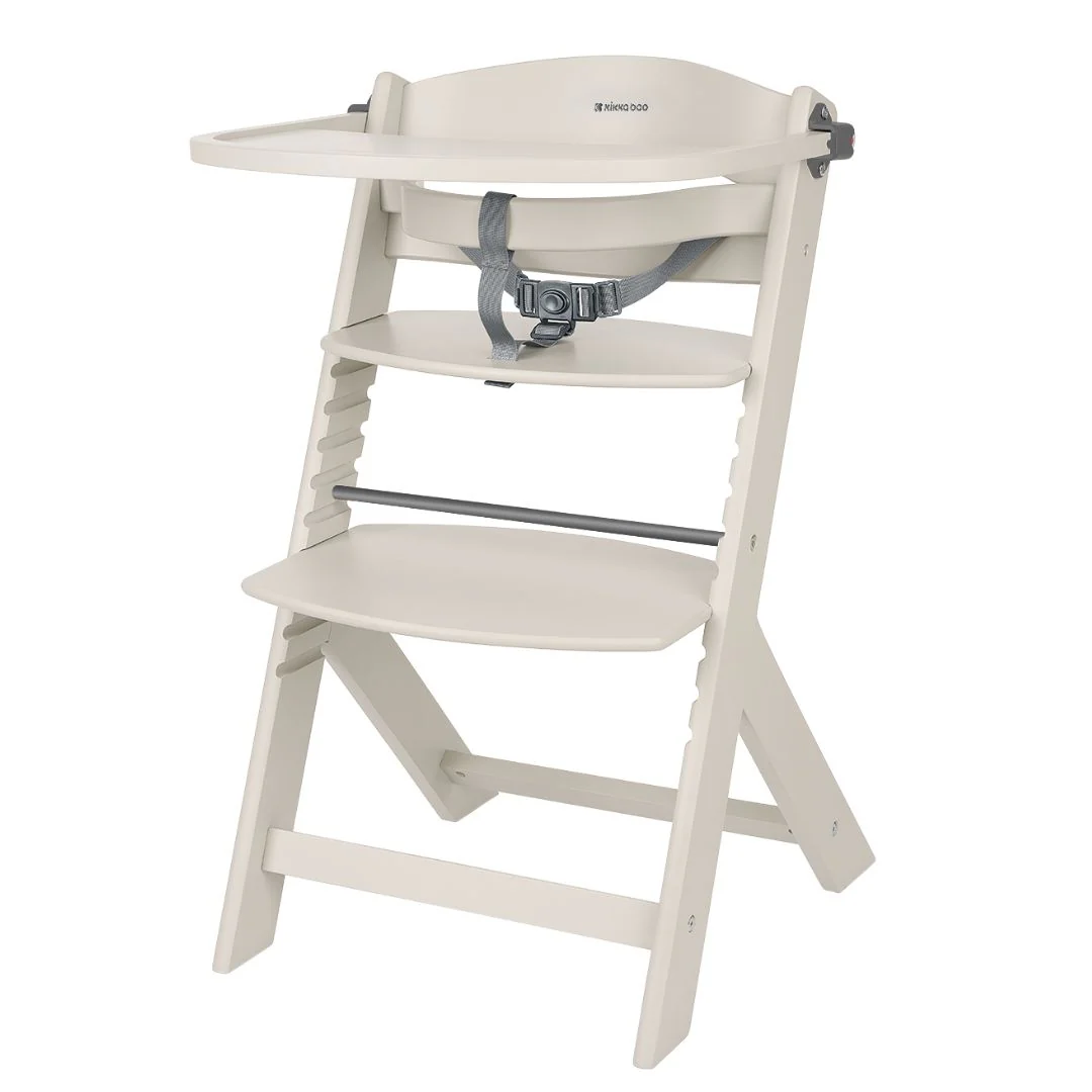 KikkaBoo® Nordy Wooden High Chair Light Beige