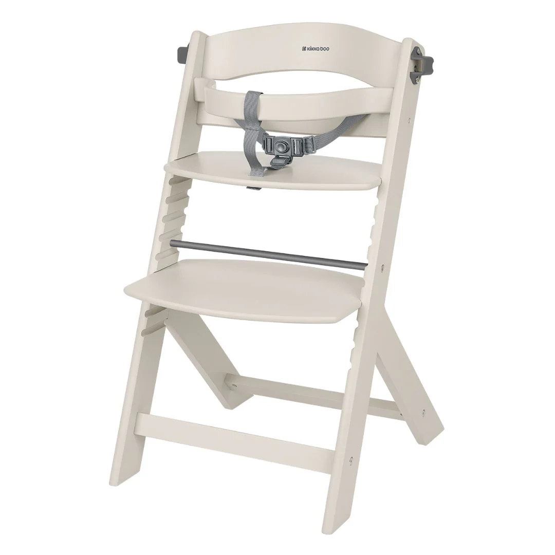 KikkaBoo® Nordy Wooden High Chair Light Beige - Image 2